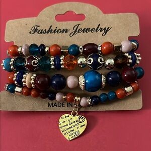 Fashion Jewelry Multicolor Beaded Bracelet Set